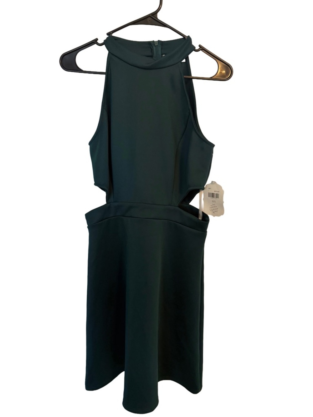 Altar’d State Sleeveless Cutout Mini Dress in Hunter Green- size L, NWT